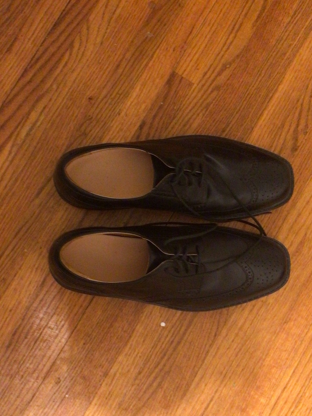 Men's Black Leather Lace-Up Derby Shoes
